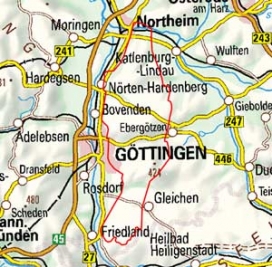 Abgrenzung der Landschaft "Göttingen-Northeimer Wald" (37300)