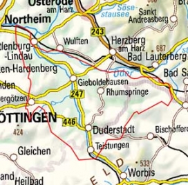 Abgrenzung der Landschaft "Eichsfelder Becken" (37400)