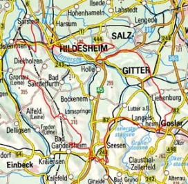 Abgrenzung der Landschaft "Innerstebergland" (37900) Abgrenzung der Landschaft "Innerstebergland" (37900)