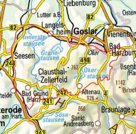 Abgrenzung der Landschaft "Oberharz" (38000) Abgrenzung der Landschaft "Oberharz" (38000)