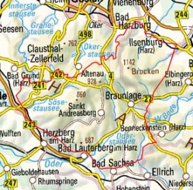 Abgrenzung der Landschaft "Mittelharz" (38100) Abgrenzung der Landschaft "Mittelharz" (38100)