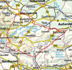 Abgrenzung der Landschaft "Unterharz" (38200) Abgrenzung der Landschaft "Unterharz" (38200)