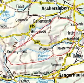 Abgrenzung der Landschaft "Östliche Harzabdachung" (38300) Abgrenzung der Landschaft "Östliche Harzabdachung" (38300)