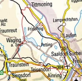 Abgrenzung der Landschaft "Westliche Moränenplatten der Salzach" (3900) Abgrenzung der Landschaft "Westliche Moränenplatten der Salzach" (3900)
