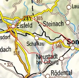 Abgrenzung der Landschaft "Schalkauer Plateau" (39001)