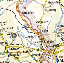 Abgrenzung der Landschaft "Salzachtal und -becken" (3902) Abgrenzung der Landschaft "Salzachtal und -becken" (3902)