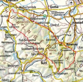 Abgrenzung der Landschaft "Mittlerer Thüringer Wald" (39100) Abgrenzung der Landschaft "Mittlerer Thüringer Wald" (39100)