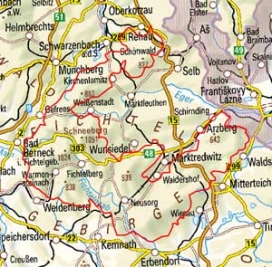 Abgrenzung der Landschaft "Hohes Fichtelgebirge" (39400)