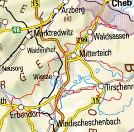 Abgrenzung der Landschaft "Naab-Wondrebsenke" (39600) Abgrenzung der Landschaft "Naab-Wondrebsenke" (39600)