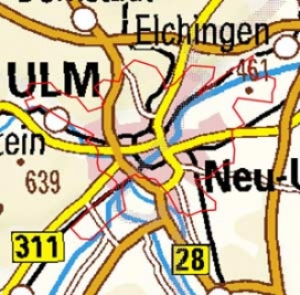Abgrenzung der Landschaft "Ulm" (401) Abgrenzung der Landschaft "Ulm" (401)