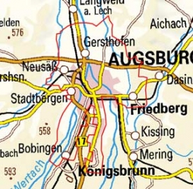 Abgrenzung der Landschaft "Augsburg" (402)