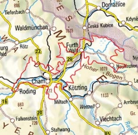 Abgrenzung der Landschaft "Cham-Further Senke" (40200) Abgrenzung der Landschaft "Cham-Further Senke" (40200)