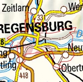 Abgrenzung der Landschaft "Regensburg" (405) Abgrenzung der Landschaft "Regensburg" (405)