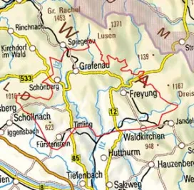 Abgrenzung der Landschaft "Passauer Abteiland -Nordteil" (40801)