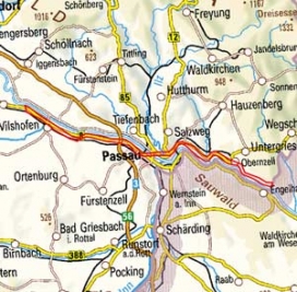 Abgrenzung der Landschaft "Donautal zwischen Pleintling und Engelhartszell" (40803)