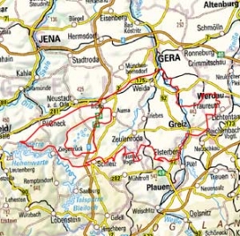 Abgrenzung der Landschaft "Ostthüringisch-Vogtländische Hochflächen" (41000) Abgrenzung der Landschaft "Ostthüringisch-Vogtländische Hochflächen" (41000)