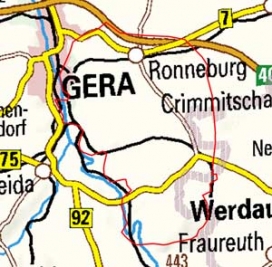 Abgrenzung der Landschaft "Ronneburger Acker- und Bergbaugebiet" (41001) Abgrenzung der Landschaft "Ronneburger Acker- und Bergbaugebiet" (41001)
