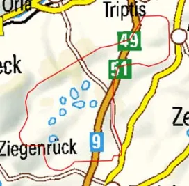 Abgrenzung der Landschaft "Plothener Teichplatte" (41003)