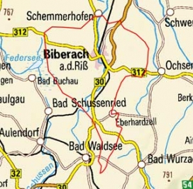 Abgrenzung der Landschaft "Westliche Riss-Aitrach-Platten" (4102) Abgrenzung der Landschaft "Westliche Riss-Aitrach-Platten" (4102)