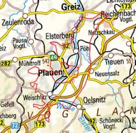 Abgrenzung der Landschaft "Untere Lagen des Mittelvogtländischen Kuppenlandes" (41100)