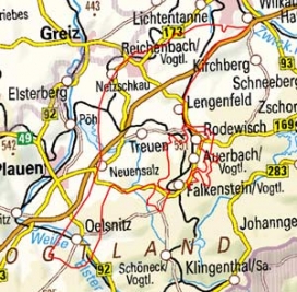 Abgrenzung der Landschaft "Untere Lagen des oberen Vogtlandes" (41201) Abgrenzung der Landschaft "Untere Lagen des oberen Vogtlandes" (41201)