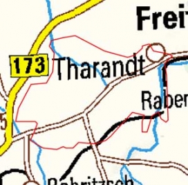 Abgrenzung der Landschaft "Tharandter Wald" (42401)
