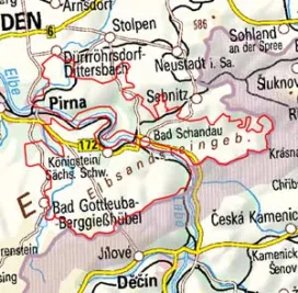 Abgrenzung der Landschaft "Sächsische Schweiz" (43000)