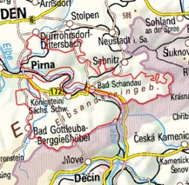 Abgrenzung der Landschaft "Sächsische Schweiz" (43000) Abgrenzung der Landschaft "Sächsische Schweiz" (43000)