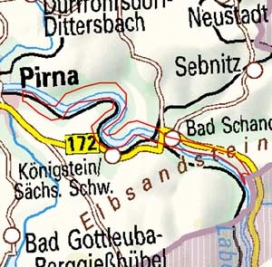 Abgrenzung der Landschaft "Oberes Elbtal" (43001)