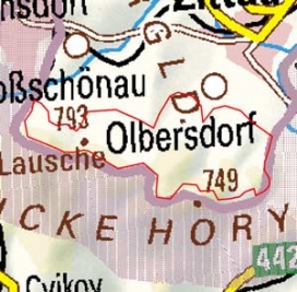Abgrenzung der Landschaft "Zittauer Gebirge" (43100) Abgrenzung der Landschaft "Zittauer Gebirge" (43100)