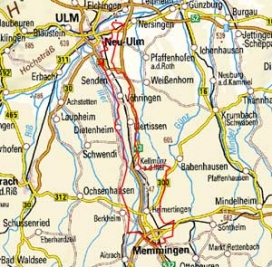 Abgrenzung der Landschaft "Untere Felder des Unteren Illertals" (4400) Abgrenzung der Landschaft "Untere Felder des Unteren Illertals" (4400)