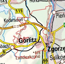 Abgrenzung der Landschaft "Görlitzer Becken" (44000) Abgrenzung der Landschaft "Görlitzer Becken" (44000)