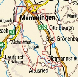Abgrenzung der Landschaft "Höhere Felder des Unteren Illertals" (4401) Abgrenzung der Landschaft "Höhere Felder des Unteren Illertals" (4401)