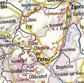 Abgrenzung der Landschaft "Östliche und Südöstliche Oberlausitz" (44200) Abgrenzung der Landschaft "Östliche und Südöstliche Oberlausitz" (44200)