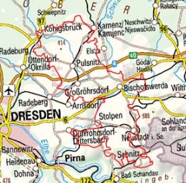 Abgrenzung der Landschaft "Nordwestlausitzer Vorberge" (44300)