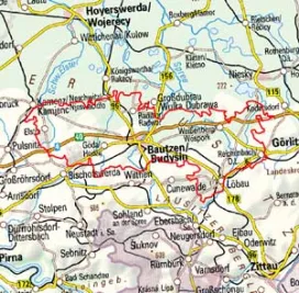 Abgrenzung der Landschaft "Oberlausitzer Gefilde" (44400)