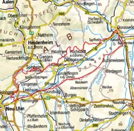 Abgrenzung der Landschaft "Donauried" (4500)