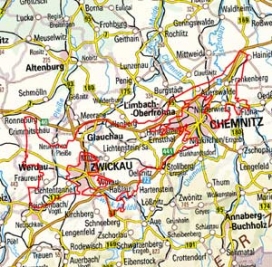 Abgrenzung der Landschaft "Erzgebirgsbecken" (45100) Abgrenzung der Landschaft "Erzgebirgsbecken" (45100)