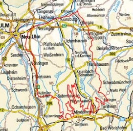 Abgrenzung der Landschaft "Untere Iller-Lech-Schotterplatten" (4600) Abgrenzung der Landschaft "Untere Iller-Lech-Schotterplatten" (4600)