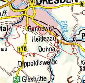 Abgrenzung der Landschaft "Bannewitz-Possendorf-Burkhardswalder Plateaus" (46000)