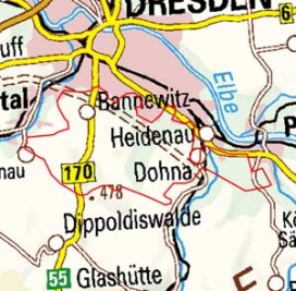 Abgrenzung der Landschaft "Bannewitz-Possendorf-Burkhardswalder Plateaus" (46000) Abgrenzung der Landschaft "Bannewitz-Possendorf-Burkhardswalder Plateaus" (46000)