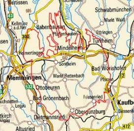 Abgrenzung der Landschaft "Obere Iller-Lech-Schotterplatten" (4602) Abgrenzung der Landschaft "Obere Iller-Lech-Schotterplatten" (4602)