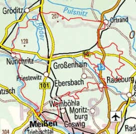 Abgrenzung der Landschaft "Grossenhainer Pflege" (46200) Abgrenzung der Landschaft "Grossenhainer Pflege" (46200)