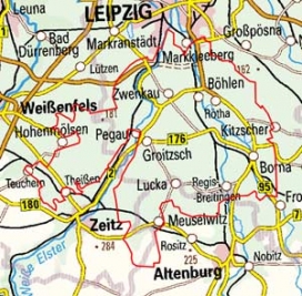 Abgrenzung der Landschaft "Acker- und Bergbaulandschaft südlich Leipzig" (46602) Abgrenzung der Landschaft "Acker- und Bergbaulandschaft südlich Leipzig" (46602)