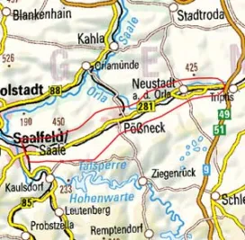 Abgrenzung der Landschaft "Orlasenke" (47000)