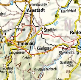 Abgrenzung der Landschaft "Paulinzellaer Vorland" (47300) Abgrenzung der Landschaft "Paulinzellaer Vorland" (47300)