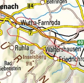 Abgrenzung der Landschaft "Waltershauser Vorberge mit Hörselbergen" (48000) Abgrenzung der Landschaft "Waltershauser Vorberge mit Hörselbergen" (48000)