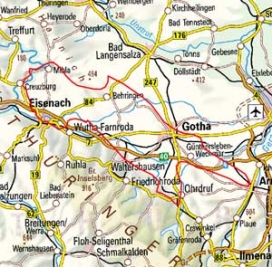 Abgrenzung der Landschaft "Westthüringer Berg- und Hügelland" (48100) Abgrenzung der Landschaft "Westthüringer Berg- und Hügelland" (48100)