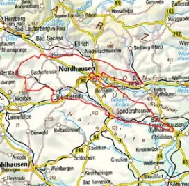 Abgrenzung der Landschaft "Nordthüringer Hügelland" (48400)