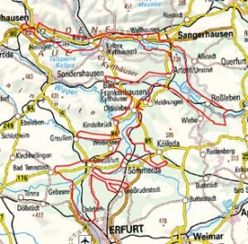 Abgrenzung der Landschaft "Gera-Unstrut-Helme-Niederung" (48700)